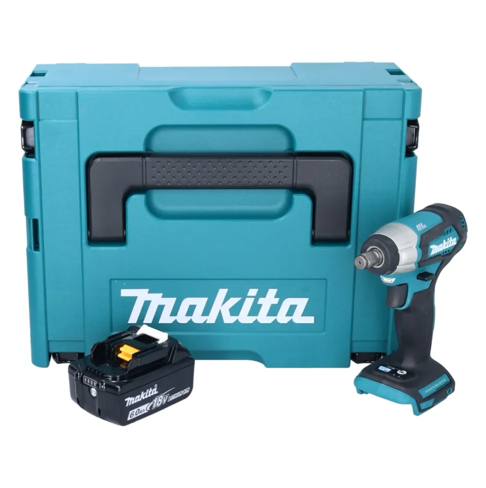 Llave de impacto sin cable Makita DTW 181 G1J 18 V 210 Nm 1/2" sin escobillas + 1x baterí recargable 6,0 Ah + Makpac - sin...