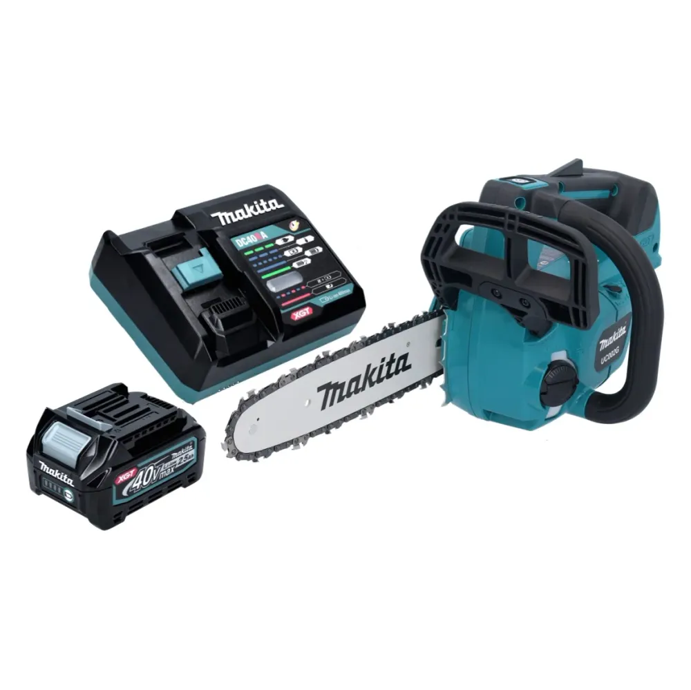 Makita UC 002 GD101 Motosierra sin cable 40 V máx. 25 cm 24,8 m/s Sin escobillas + 1x baterí 2,5 Ah + cargador