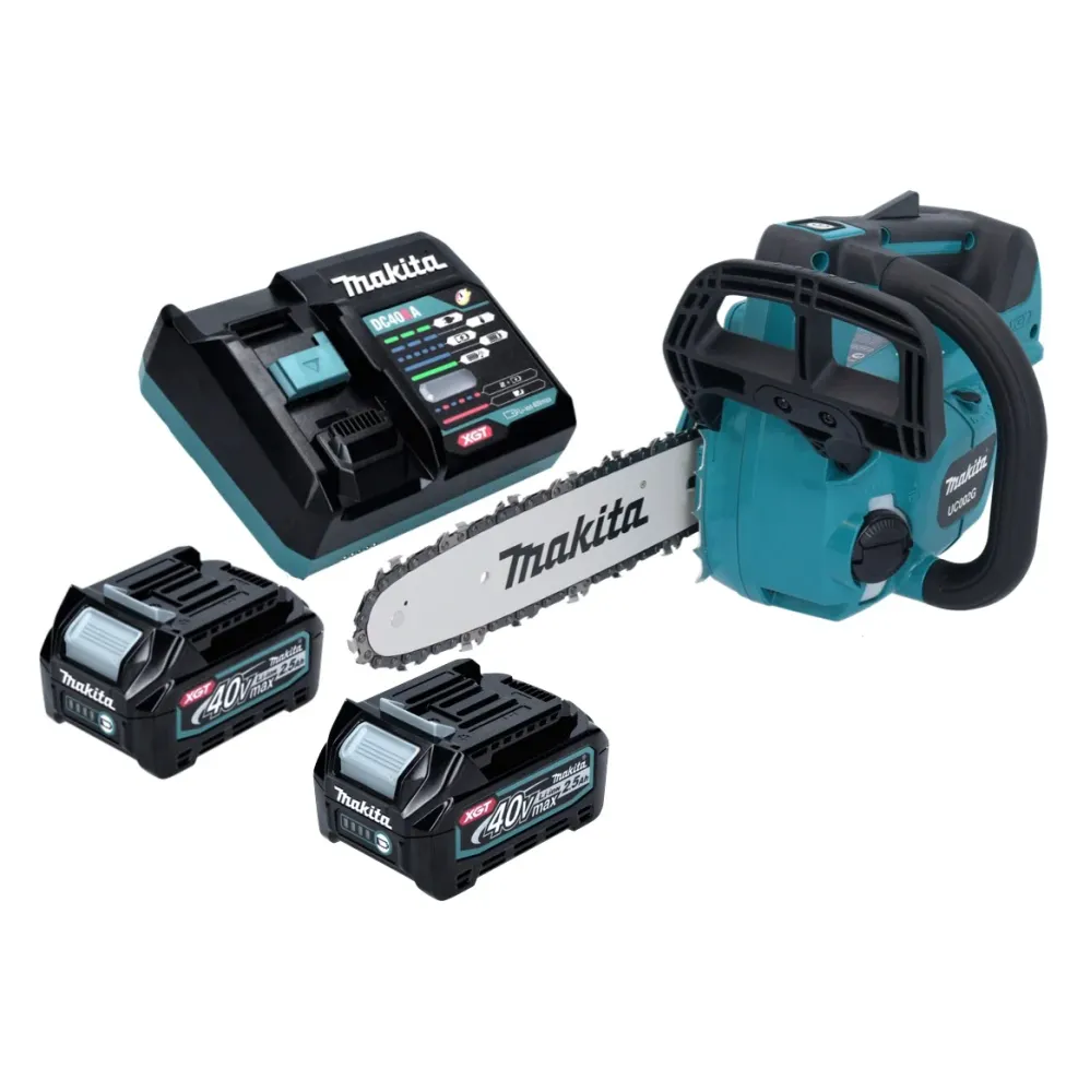 Makita UC 002 GD201 Motosierra sin cable 40 V máx. 25 cm 24,8 m/s Sin escobillas + 2x baterí 2,5 Ah + cargador
