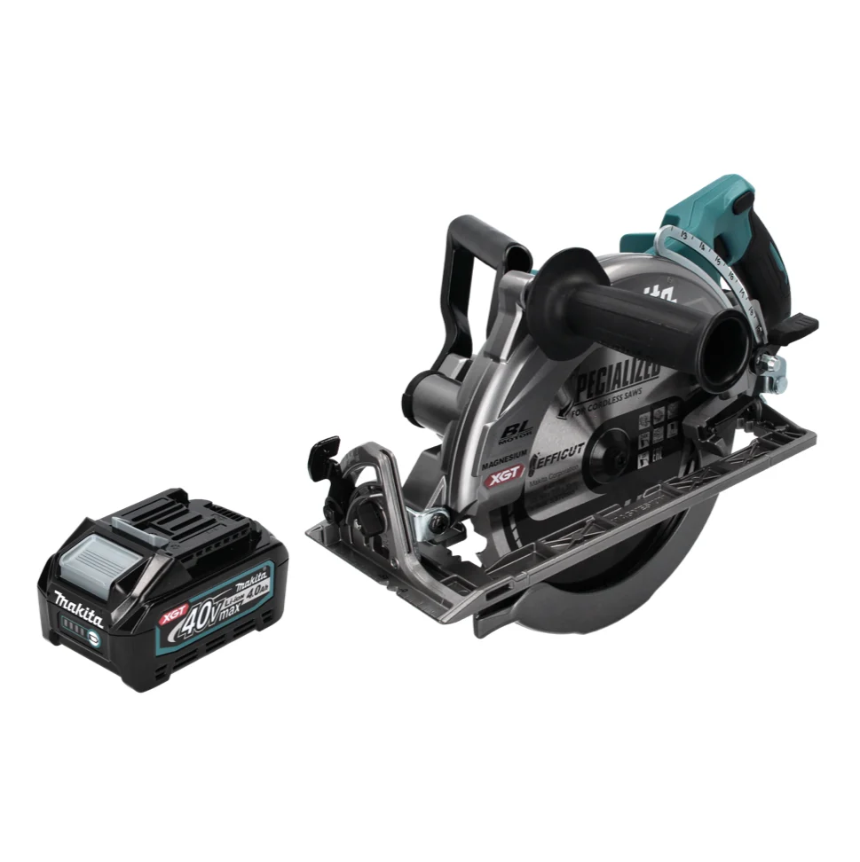 Makita RS 002 GM1 Sierra circular sin cable 40 V máx. 260 mm sin escobillas + 1x baterí 4.0 Ah - sin cargador