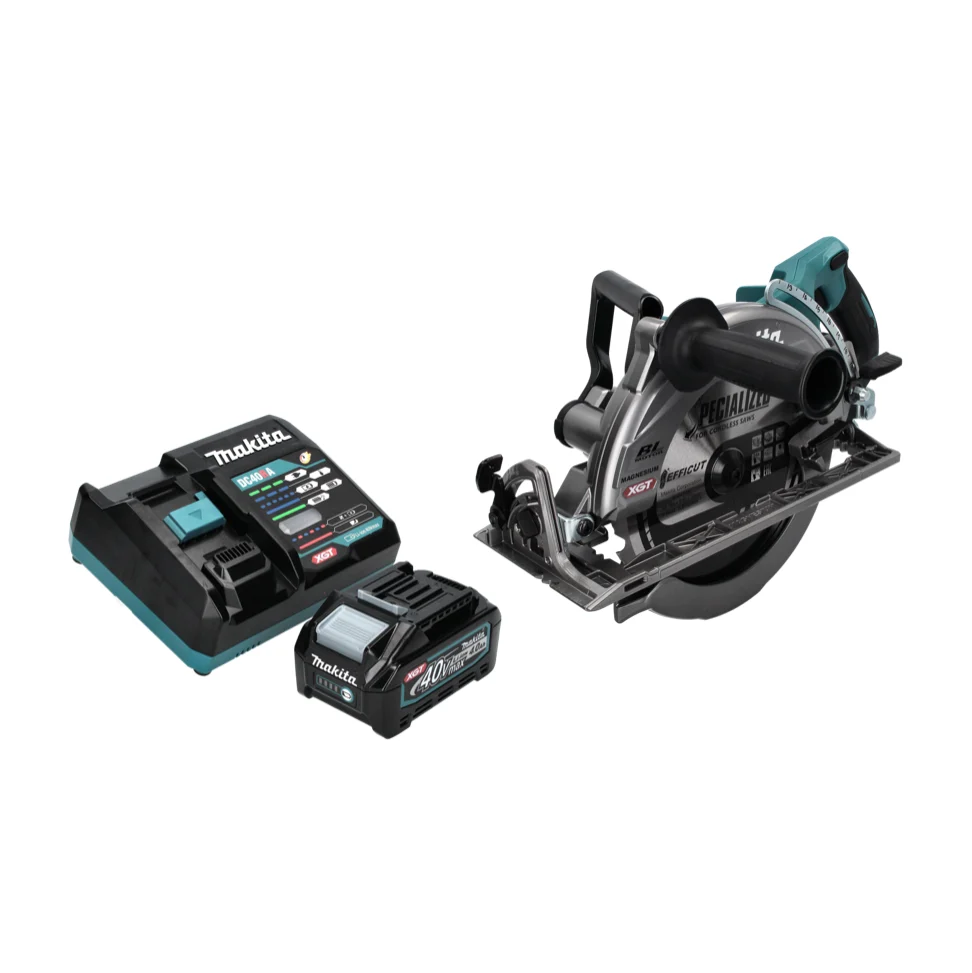 Makita RS 002 GM1 Sierra circular sin cable 40 V máx. 260 mm sin escobillas + 1x baterí 4,0 Ah + cargador