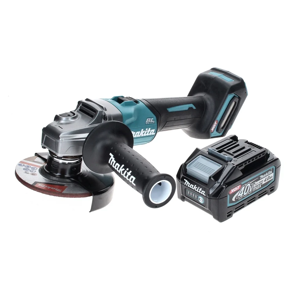 Makita GA 005 GM1 Amoladora angular sin cable 40 V máx. 125 mm XGT sin escobillas + 1x baterí recargable 4,0 Ah - sin carg...