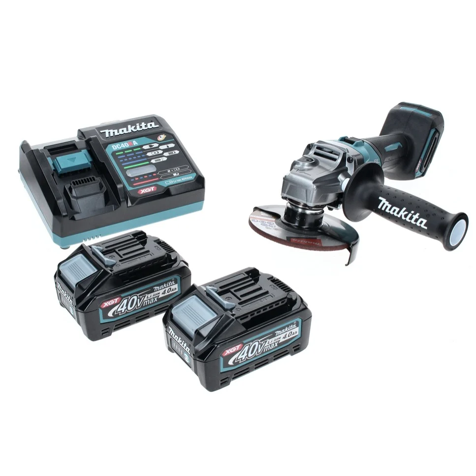 Makita GA 005 GM2 Amoladora angular sin cable 40 V máx. 125 mm XGT sin escobillas + 2x baterí recargable 4,0 Ah + cargador