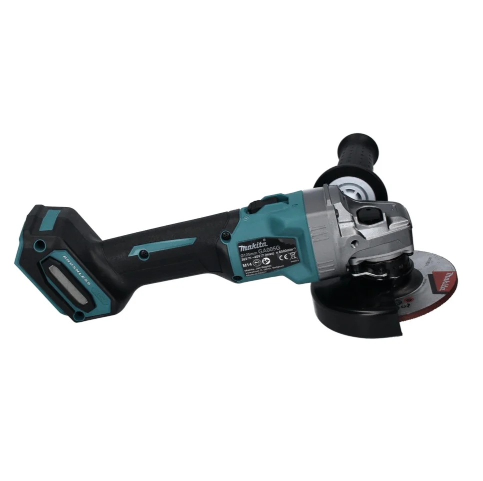 Makita GA 005 GM2 Amoladora angular sin cable 40 V máx. 125 mm XGT sin escobillas + 2x baterí recargable 4,0 Ah + cargador