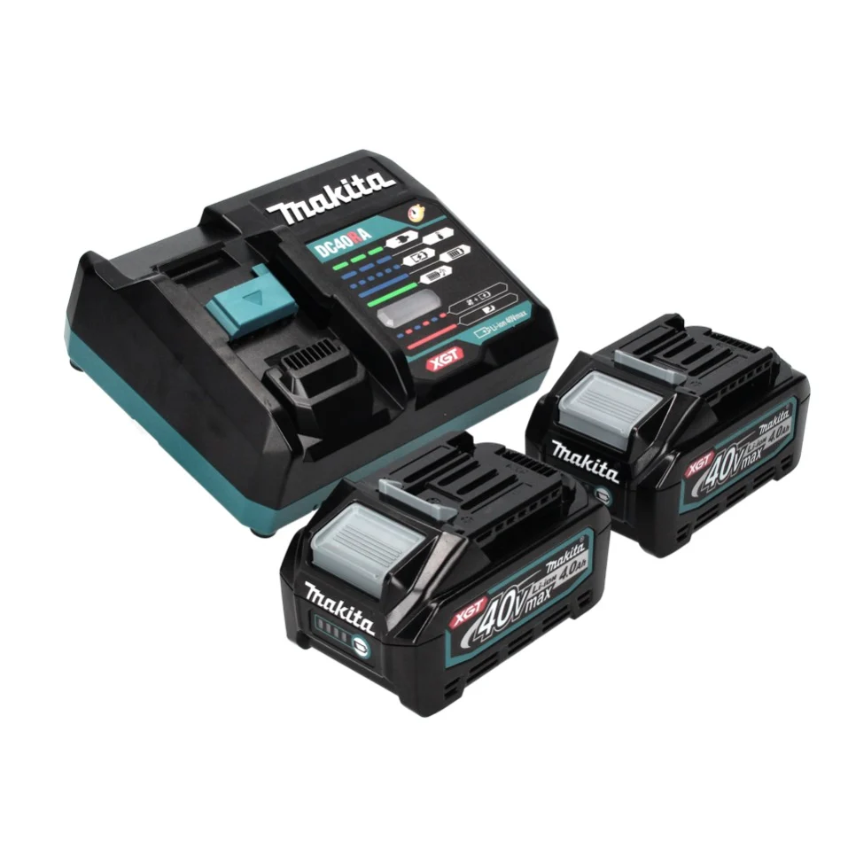Makita GA 005 GM2 Amoladora angular sin cable 40 V máx. 125 mm XGT sin escobillas + 2x baterí recargable 4,0 Ah + cargador