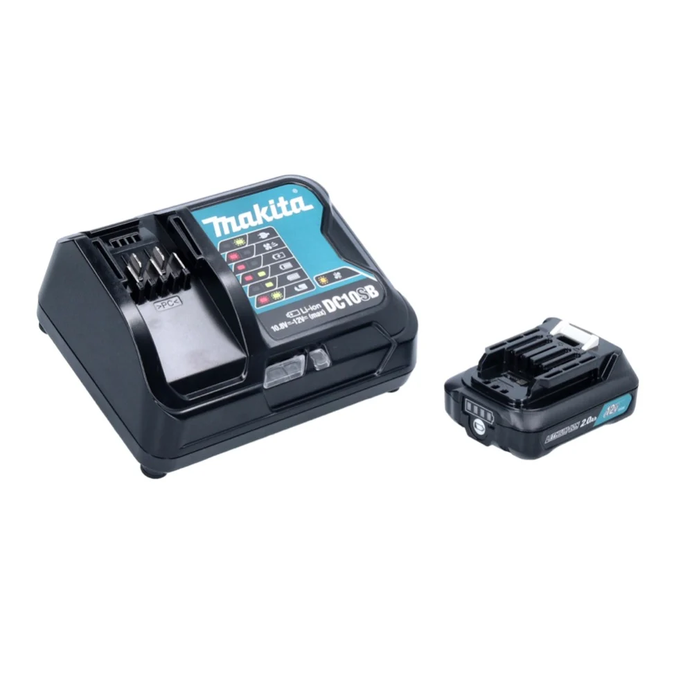 Makita HP 333 DSAP taladro percutor inalámbrico 12 V 30 Nm rosa + 1x baterí 2,0 Ah + cargador + estuche