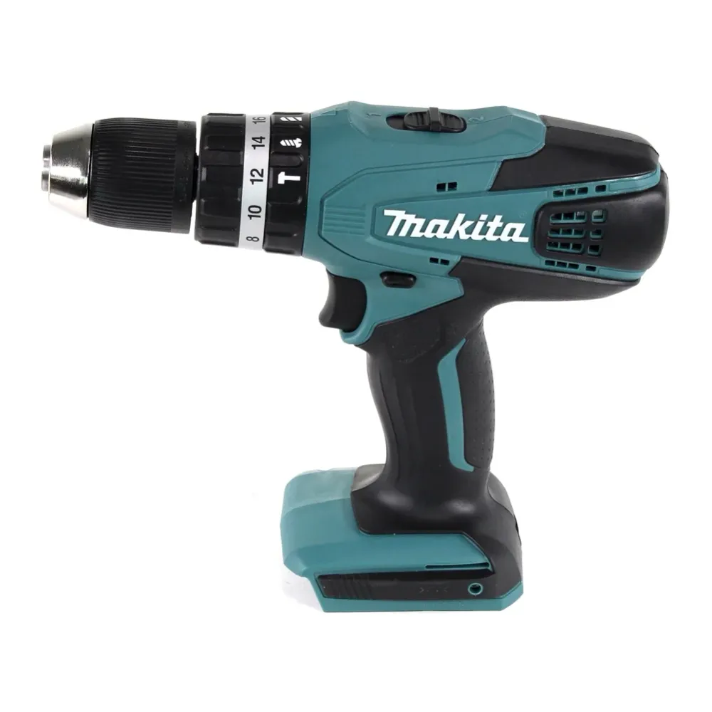 Makita HP 457 DWE taladro percutor inalámbrico Serie G 18 V 42 Nm en estuche + cortasetos inalámbrico UH 522 DZ 52 cm + 2x...