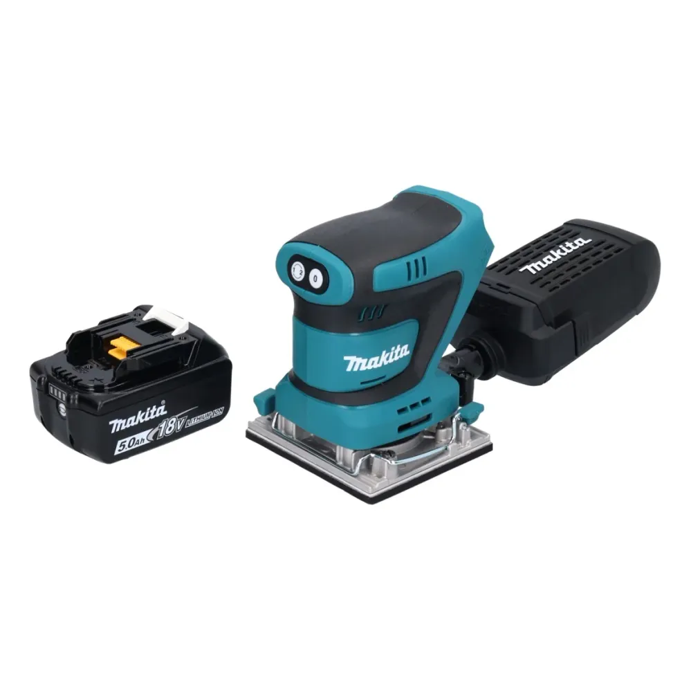 Makita DBO482T1 Lijadora vibratoria sin cable 112x102mm 18V + 1x baterí 5.0Ah - sin cargador