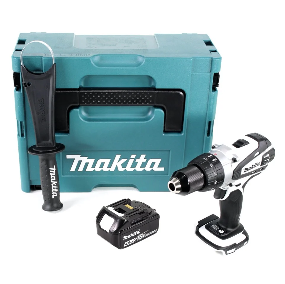 Makita DDF 458 M1JW taladro atornillador inalámbrico 18 V 91 Nm + 1x baterí 4,0 Ah + Makpac - sin cargador