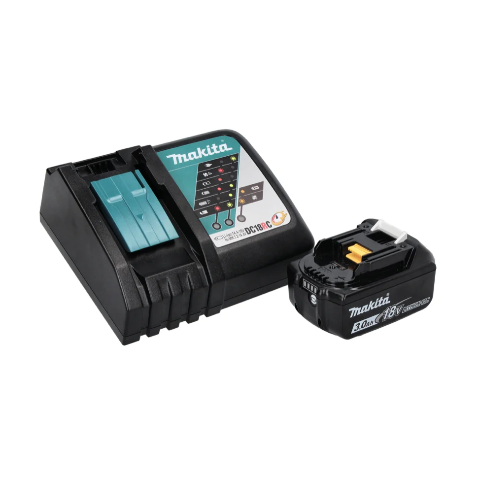 Makita DDF 458 RF1 taladro atornillador inalámbrico 18 V 91 Nm + 1x baterí 3,0 Ah + cargador + juego de puntas 26 piezas