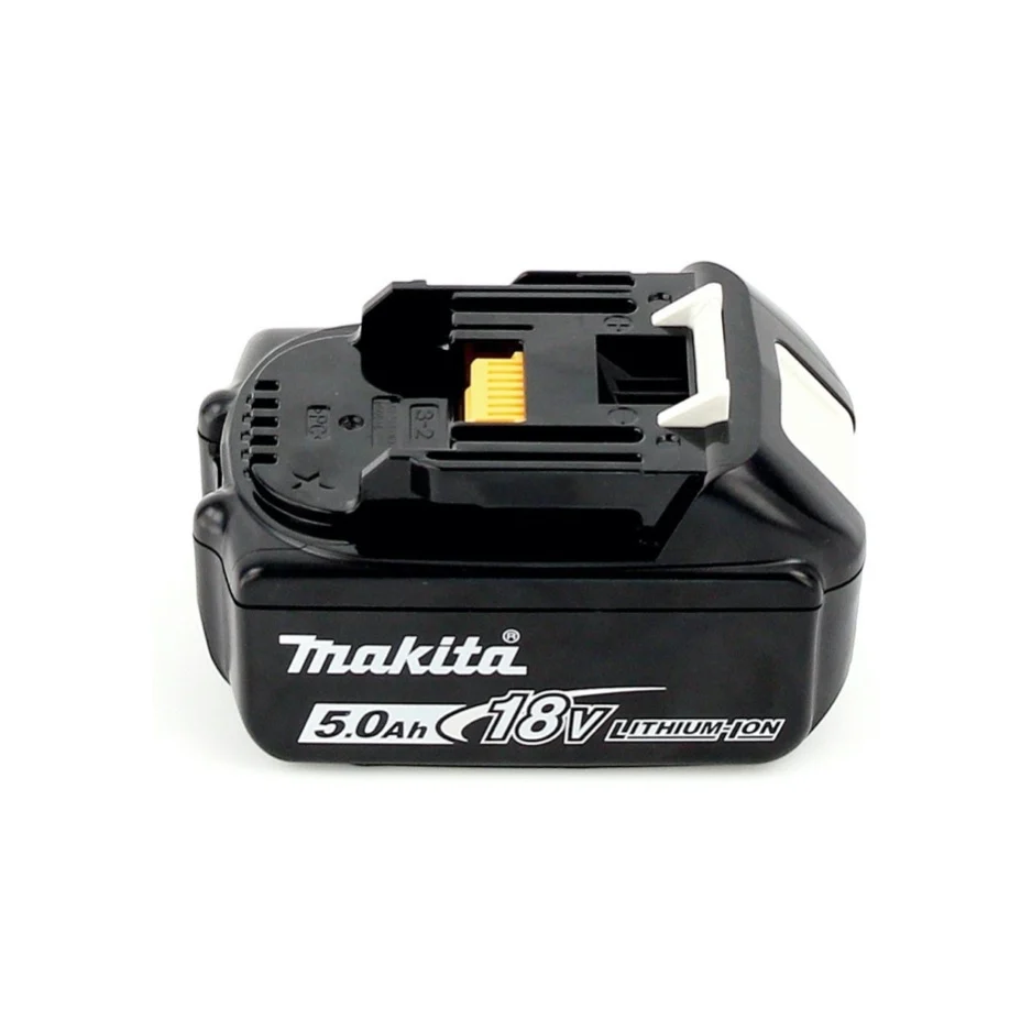 Makita DDF 458 T1J W Taladro atornillador inalámbrico 18 V 91 Nm blanco + 1x baterí 5,0 Ah + Makpac - sin cargador