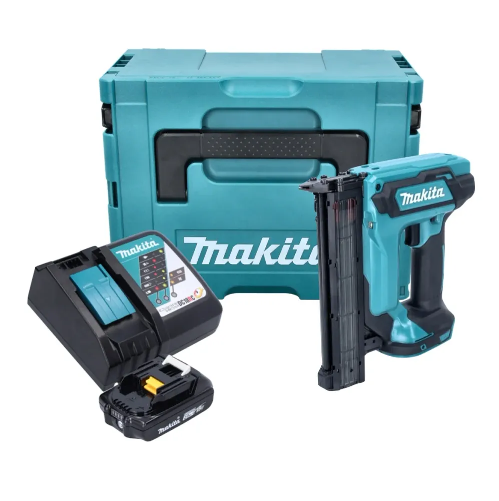Makita DFN 350 RA1J clavadora vertical sin cable 18 V 15 - 35 mm + 1x baterí recargable 2,0 Ah + cargador + Makpac