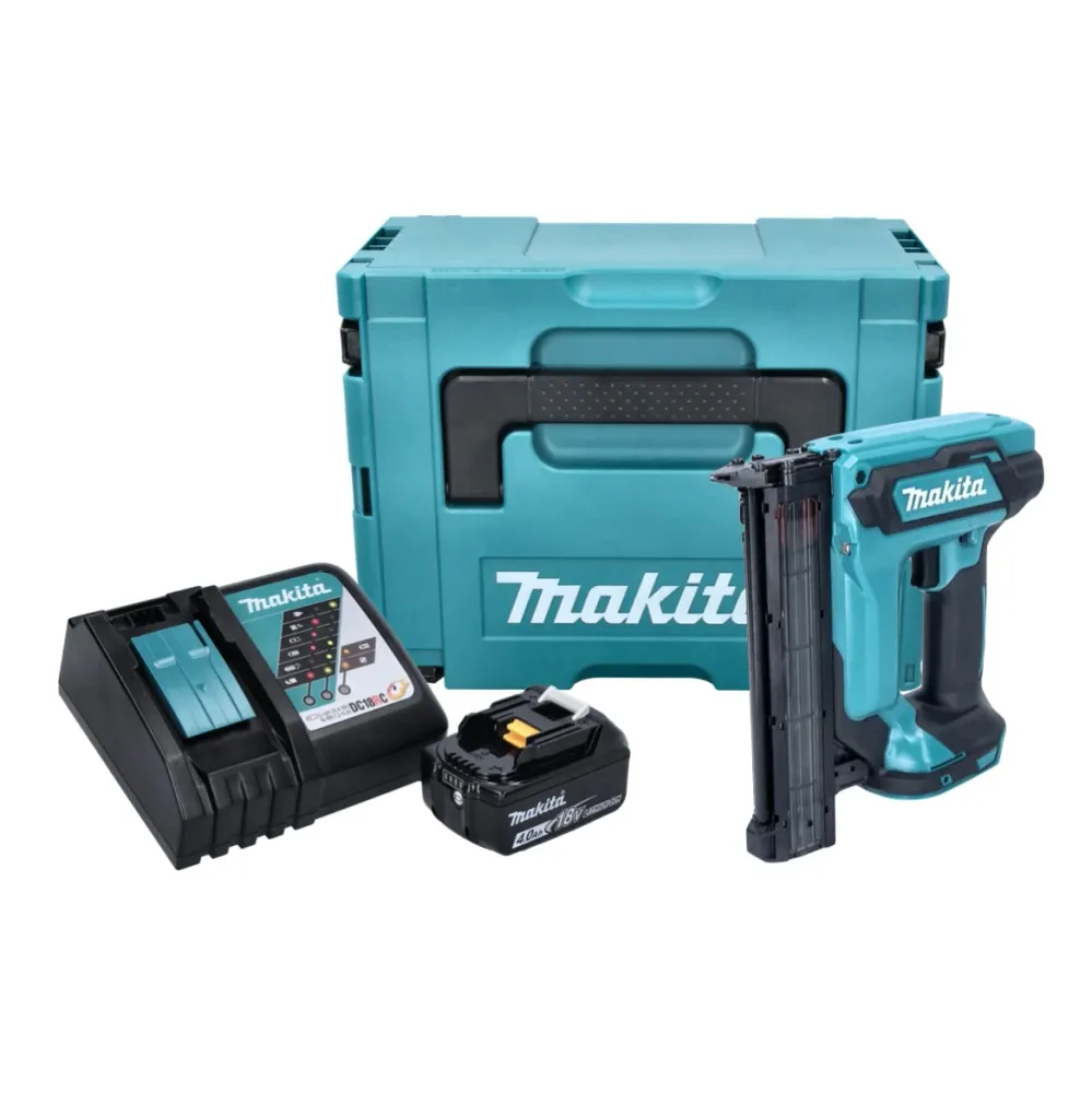 Makita DFN 350 RM1J clavadora vertical sin cable 18 V 15 - 35 mm + 1x baterí recargable 4,0 Ah + cargador + Makpac