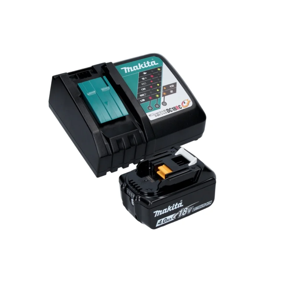 Makita DGA 506 RM1J Amoladora angular sin cable 18 V 125 mm sin escobillas + 1x baterí 4,0 Ah + cargador + Makpac