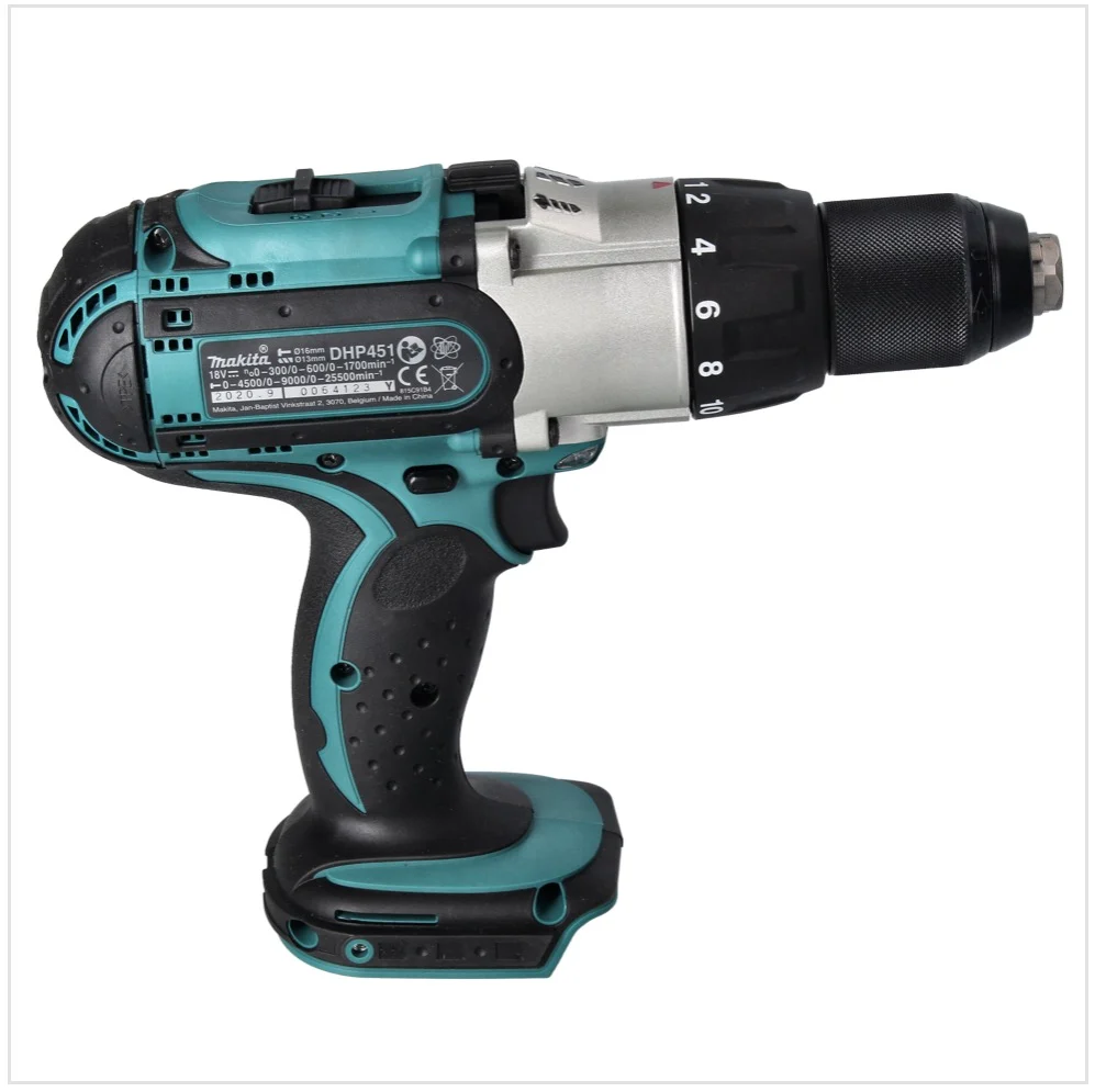 Makita DHP 451 RG1 taladro percutor inalámbrico 18 V 80 Nm + 1x baterí 6,0 Ah + cargador