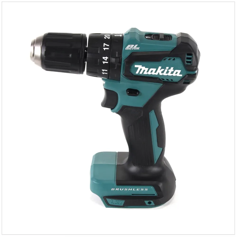Makita DHP 483 RMJ Taladro percutor baterí 18 V en maletín Makpac 2 + 2x Baterí BL 1840 + Cargador DC 18 RC