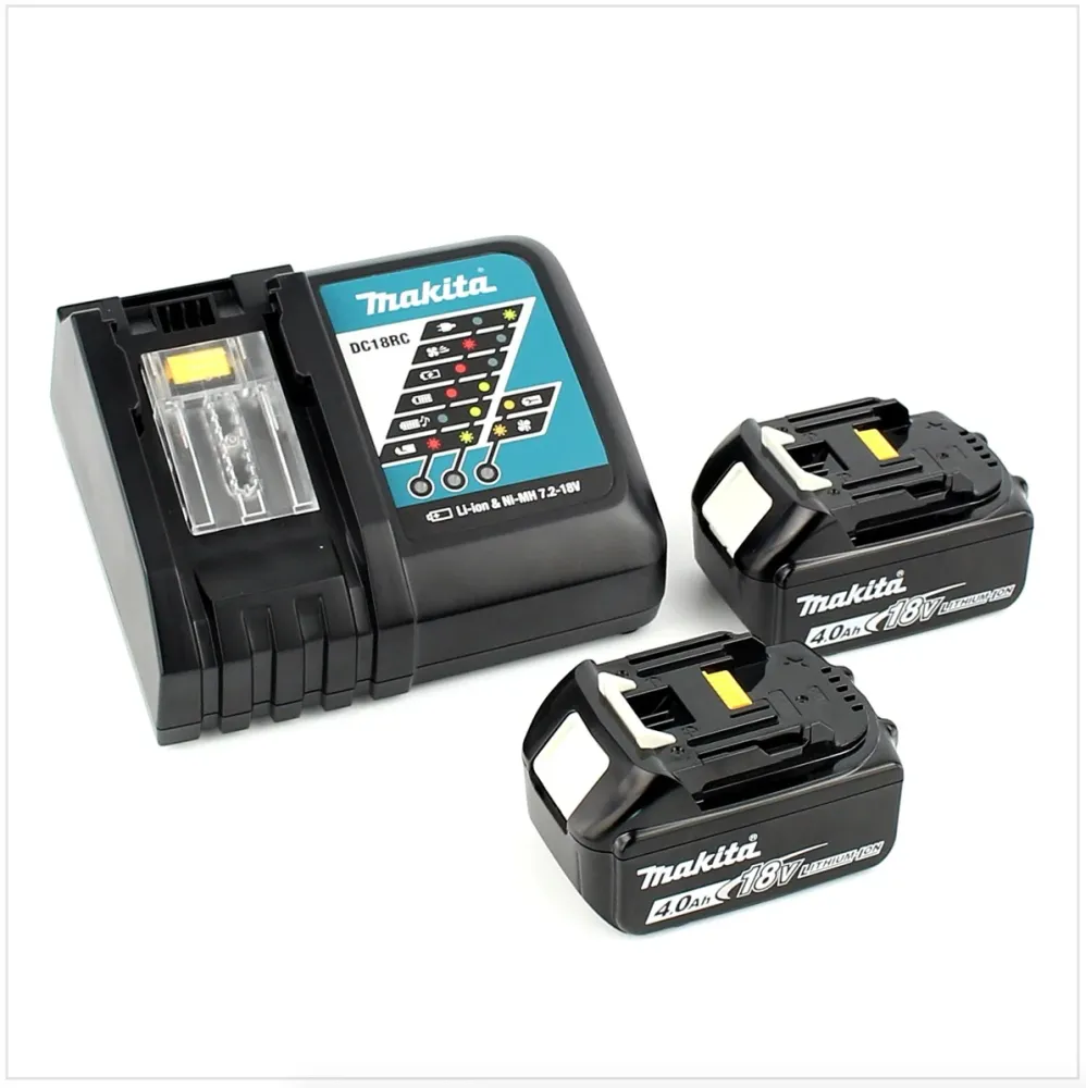 Makita DHP 483 RMJ Taladro percutor baterí 18 V en maletín Makpac 2 + 2x Baterí BL 1840 + Cargador DC 18 RC
