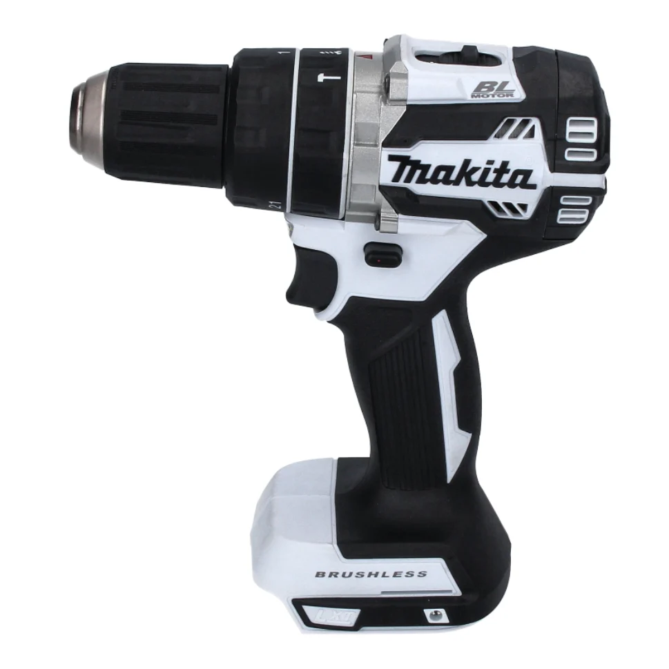 Makita DHP 484 RG W Taladro percutor inalámbrico 18 V 54 Nm sin escobillas blanco + 2x baterías 6,0 Ah + cargador