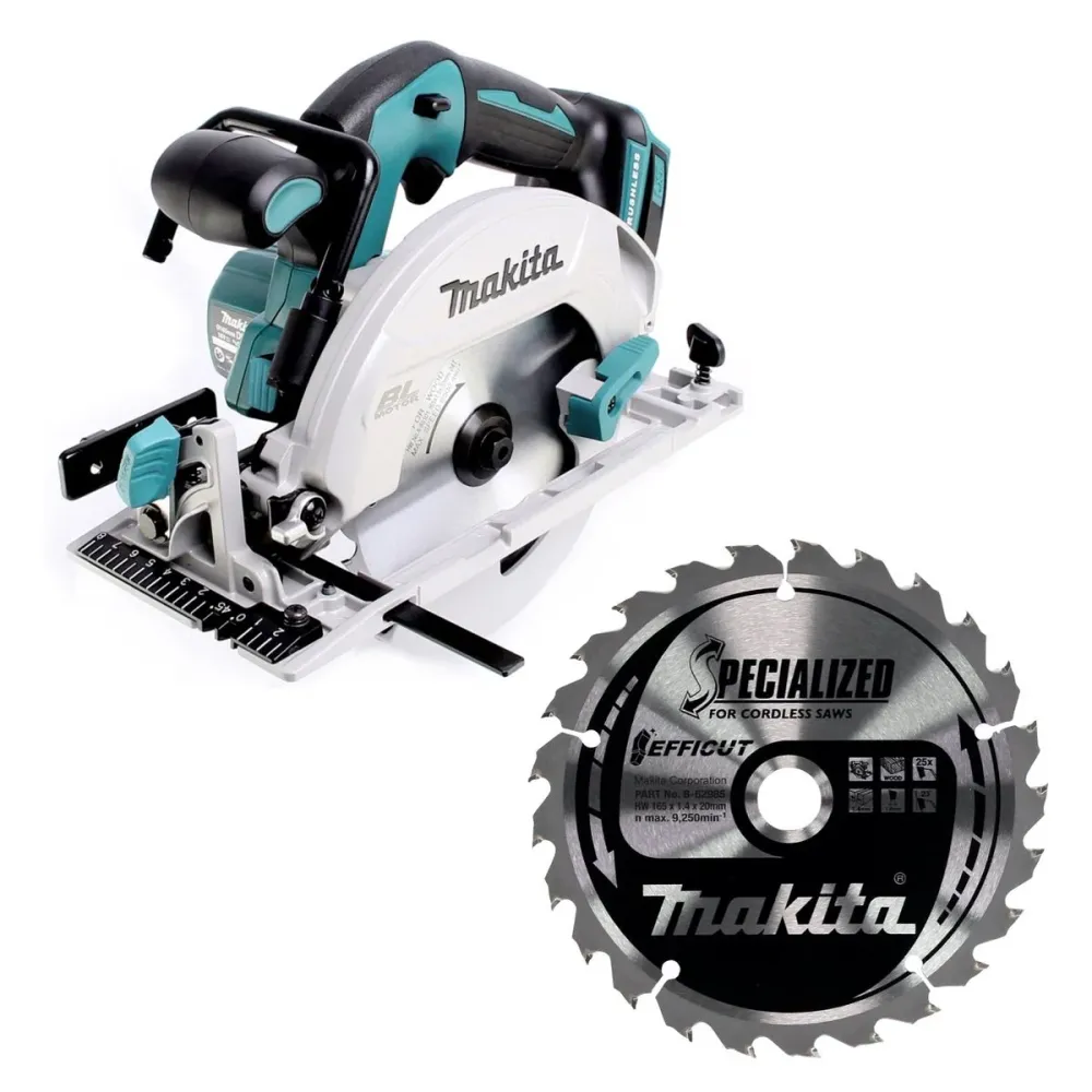 Makita DHS 680 Z Sierra circular sin cable 18 V 165 mm + hoja de sierra circular EFFICUT - sin baterí, sin cargador