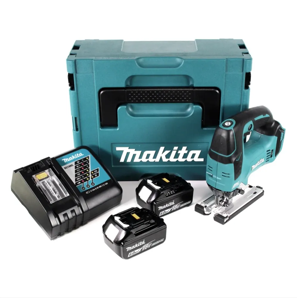 Makita DJV 182 RGJ baterí péndulo sierra caladora 18V brushless + 2x baterí 6.0Ah + cargador + Makpac