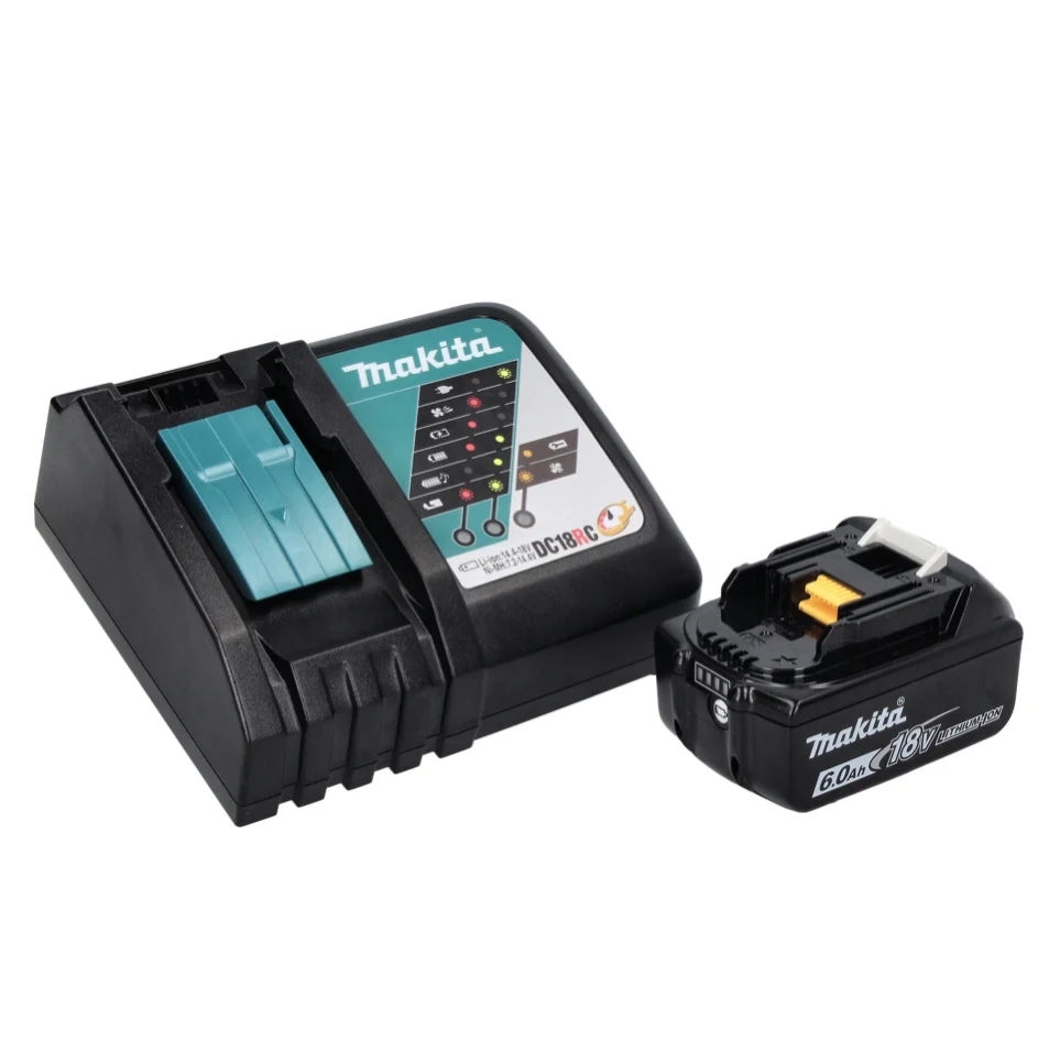 Makita DKP 181 RG1J Cepillo sin cable 82 mm 18 V sin escobillas + 1x baterí recargable 6,0 Ah + cargador + Makpac