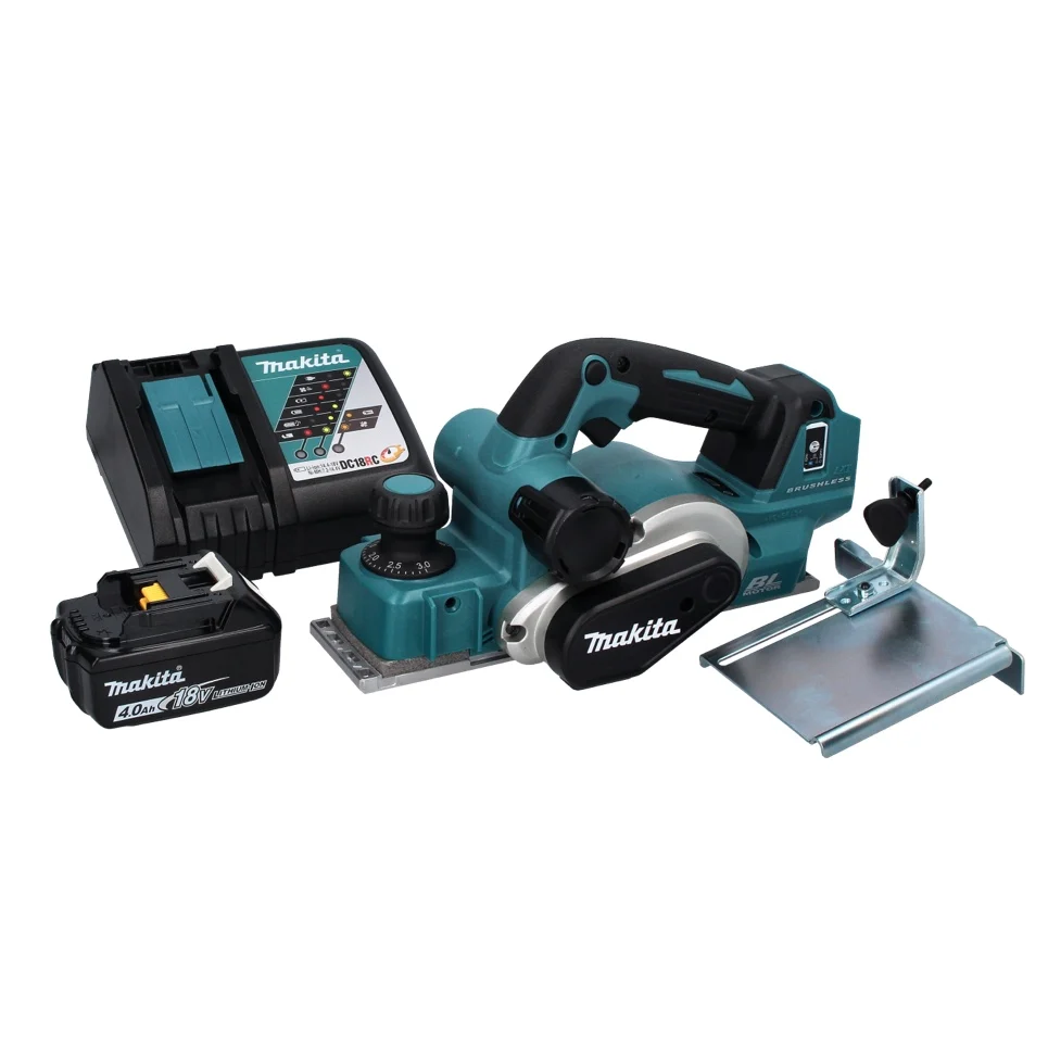 Makita DKP 181 RM1 cepillo sin cable 82 mm 18 V sin escobillas + 1x baterí recargable 4,0 Ah + cargador