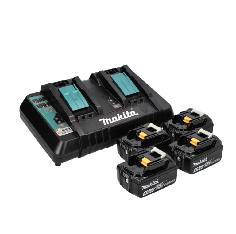 Makita DLX 2140 PMJ kit combinado de baterías 18 V con DHP 482 62 Nm + DHS 710 190 mm + 4x baterías 4.0 Ah + cargador dobl...