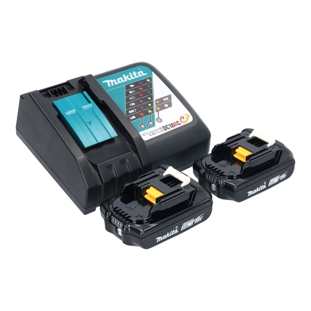 Makita DLX 2278 RAJ kit combinado inalámbrico + taladro de impacto DHP 484 54 Nm + taladro percutor DHR 171 1,2 J + 2x bat...