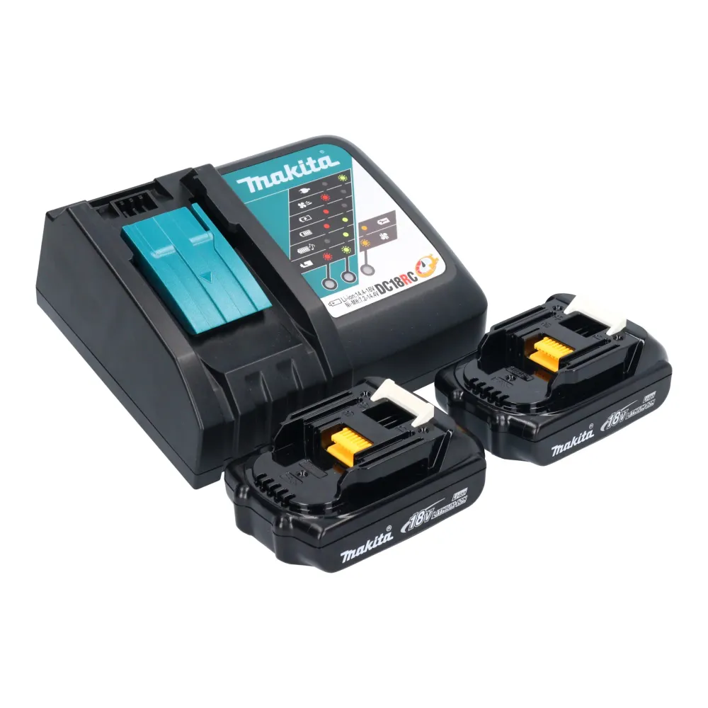Makita DLX 2278 RYJ kit combinado inalámbrico + taladro de impacto DHP 484 54 Nm + taladro percutor DHR 171 1,2 J + 2x bat...