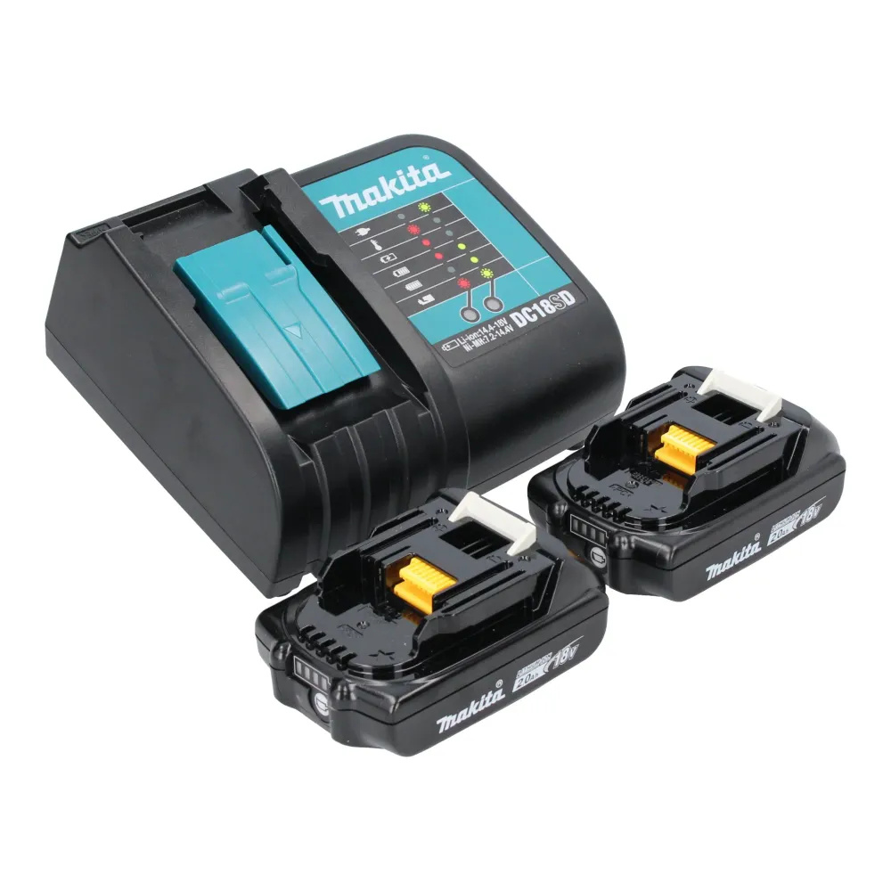 Makita DLX 2278 SAJ kit combinado inalámbrico + taladro de impacto DHP 484 54 Nm + taladro percutor DHR 171 1.2 J + 2x bat...