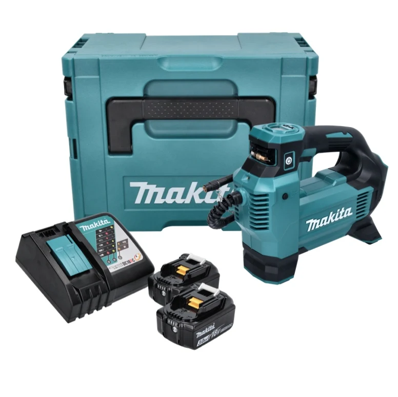 Makita DMP 181 RFJ compresor sin cable 18 V 11,1 bar + 2x baterí recargable 3,0 Ah + cargador + Makpac