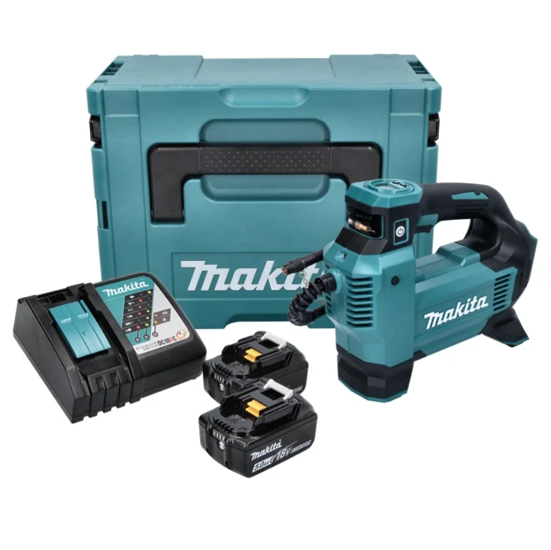 Makita DMP 181 RTJ compresor sin cable 18 V 11,1 bar + 2x baterí recargable 5,0 Ah + cargador + Makpac