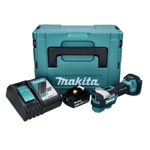 Makita DTM 52 RG1J Herramienta multifunción sin cable 18 V Starlock Max Brushless + 1x baterí recargable 6,0 Ah + cargador...