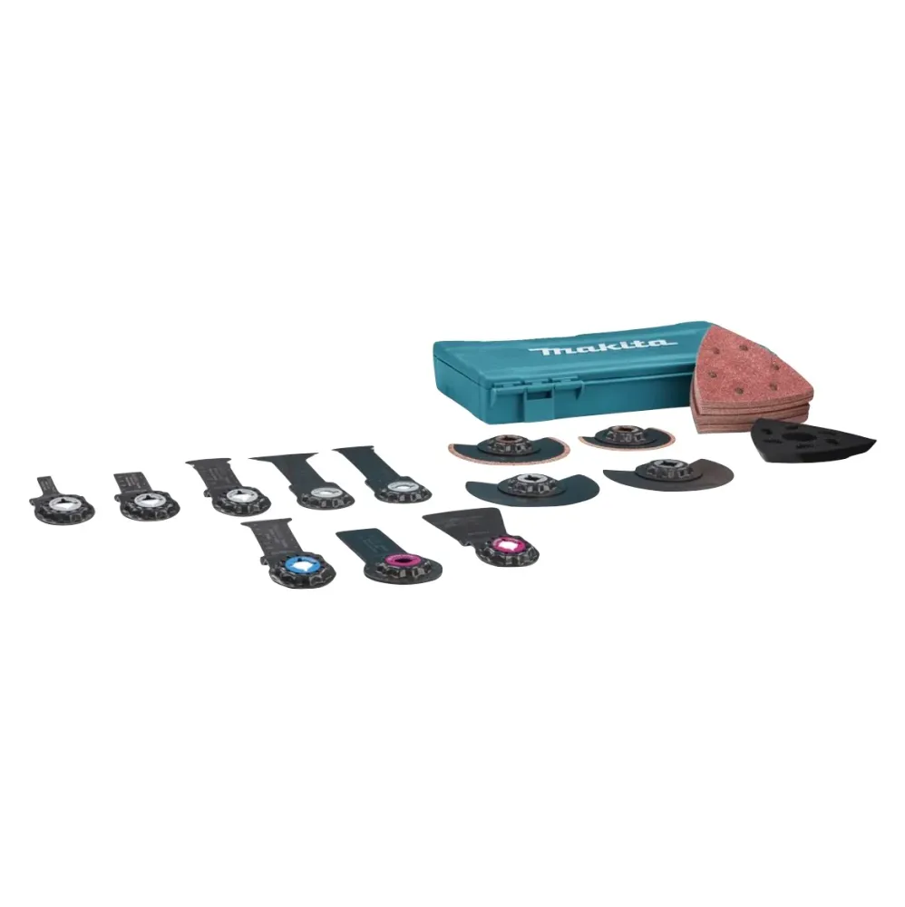 Makita DTM52ZJX2 Starlock Max sin escobillas 18V Herramienta multifunción sin cable + Makpac Set + Juego de accesorios, 43...