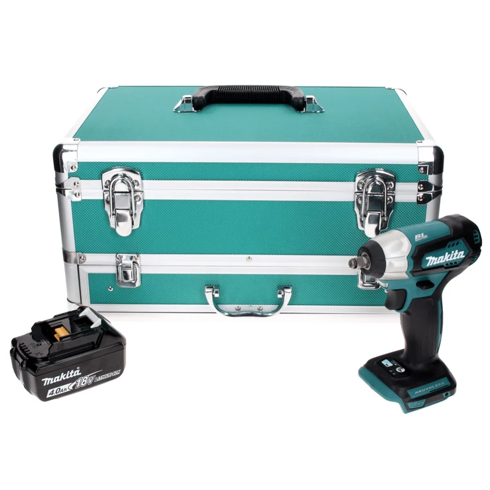 Makita DTW 180 M1TX llave de impacto baterí 18 V 180 Nm 3/8" sin escobillas + 1x baterí 4,0 Ah + juego de brocas de 70 pie...