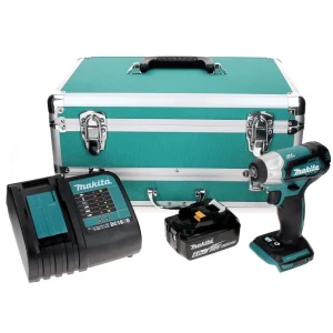 Makita DTW 180 SG1TX llave de impacto baterí 18 V 180 Nm 3/8" sin escobillas + 1x baterí 6,0 Ah + cargador + juego de broc...