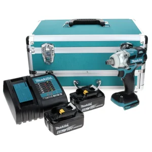 Makita DTW 285 SGTX llave de impacto baterí 18 V 280 Nm 1/2" sin escobillas + 2x baterías 6,0 Ah + cargador + juego de bro...