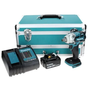 Makita DTW 285 ST1TX llave de impacto baterí 18 V 280 Nm 1/2" sin escobillas + 1x baterí 5,0 Ah + cargador + juego de broc...