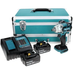 Makita DTW 285 STTX llave de impacto baterí 18 V 280 Nm 1/2" sin escobillas + 2x baterías 5,0 Ah + cargador + juego de bro...