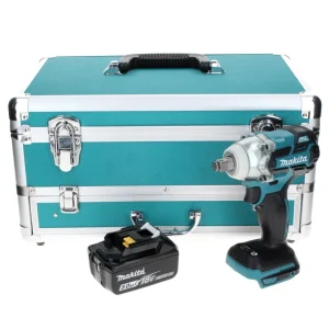 Makita DTW 285 T1TX llave de impacto baterí 18 V 280 Nm 1/2" sin escobillas + 1x baterí 5,0 Ah + juego de brocas de 70 pie...
