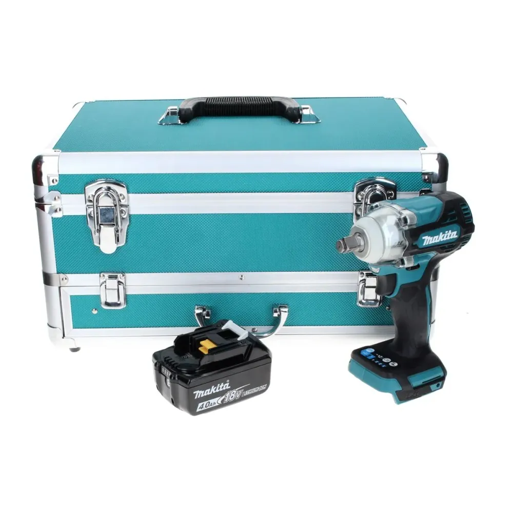 Makita DTW 300 M1TX llave de impacto baterí 18 V 330 Nm 1/2" sin escobillas + 1x baterí 4,0 Ah + juego de brocas de 70 pie...