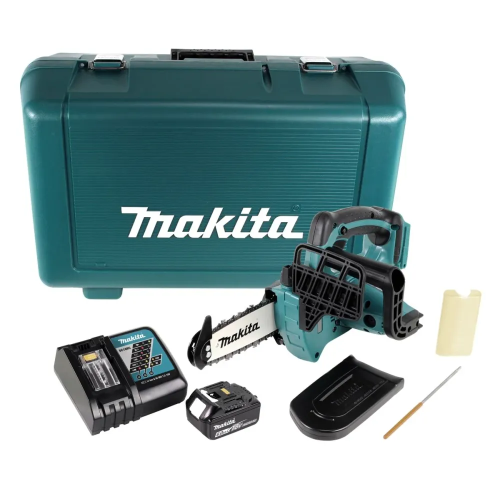 Makita DUC 122 RG1E Motosierra sin cable 18V 1/4" 115mm + 1x baterí 6,0Ah + cargador + maletín