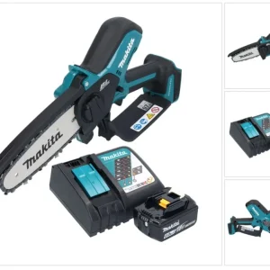 Makita DUC 150 RG Motosierra sin cable 18 V 15 cm sin escobillas + 1x baterí 6,0 Ah + cargador