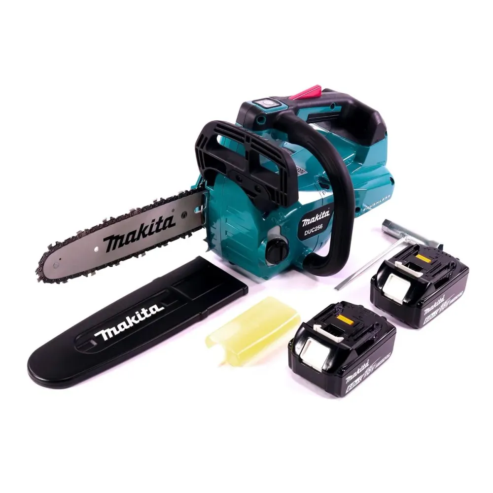 Makita DUC 256 G Motosierra sin cable 36 V ( 2x 18 V ) Brushless 25 cm + 2x baterí 6.0 Ah - sin cargador