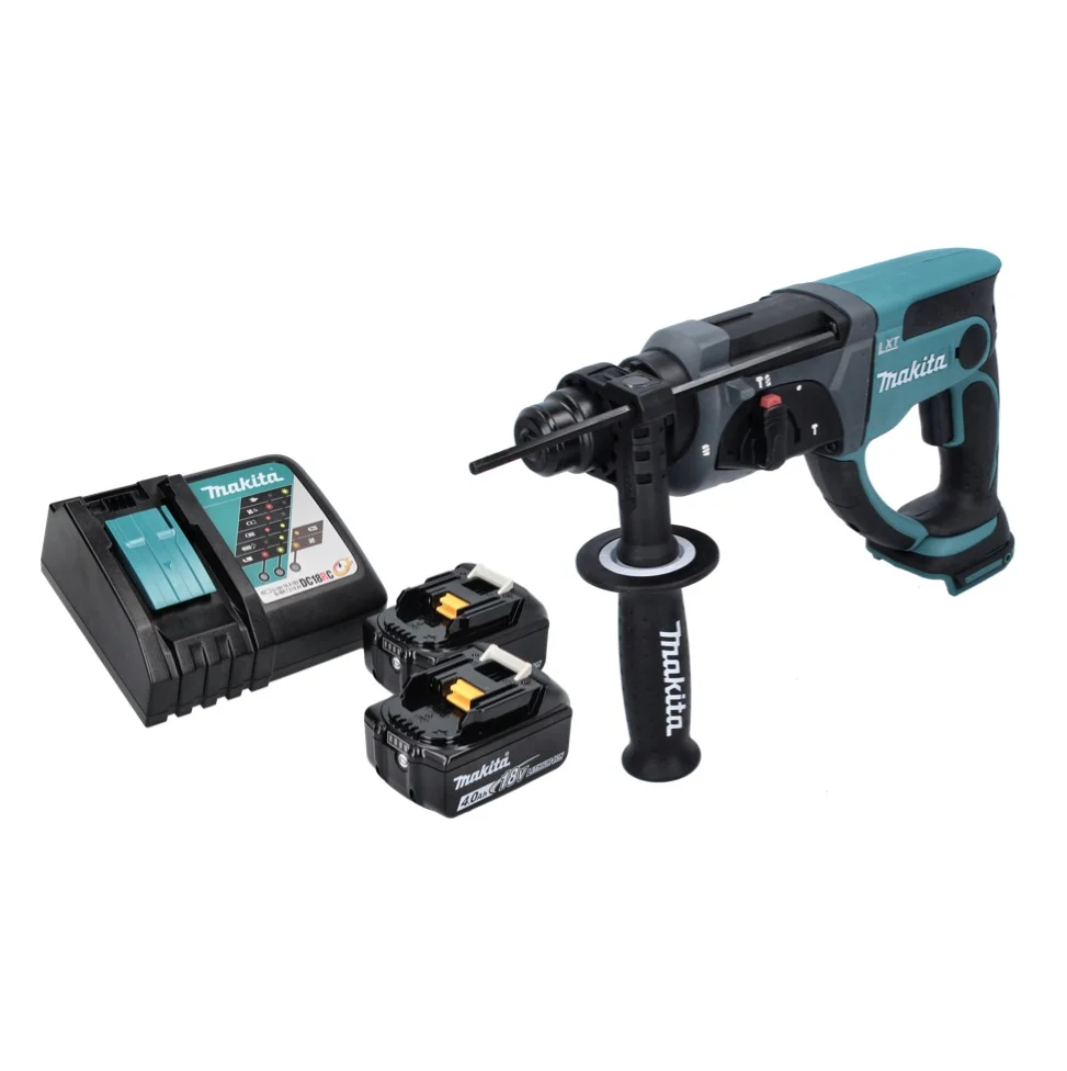 Martillo cincelador sin cable Makita DHR 202 RM 18 V 2.0 J SDS Plus + 2x Baterí 4.0 Ah + Ladegert