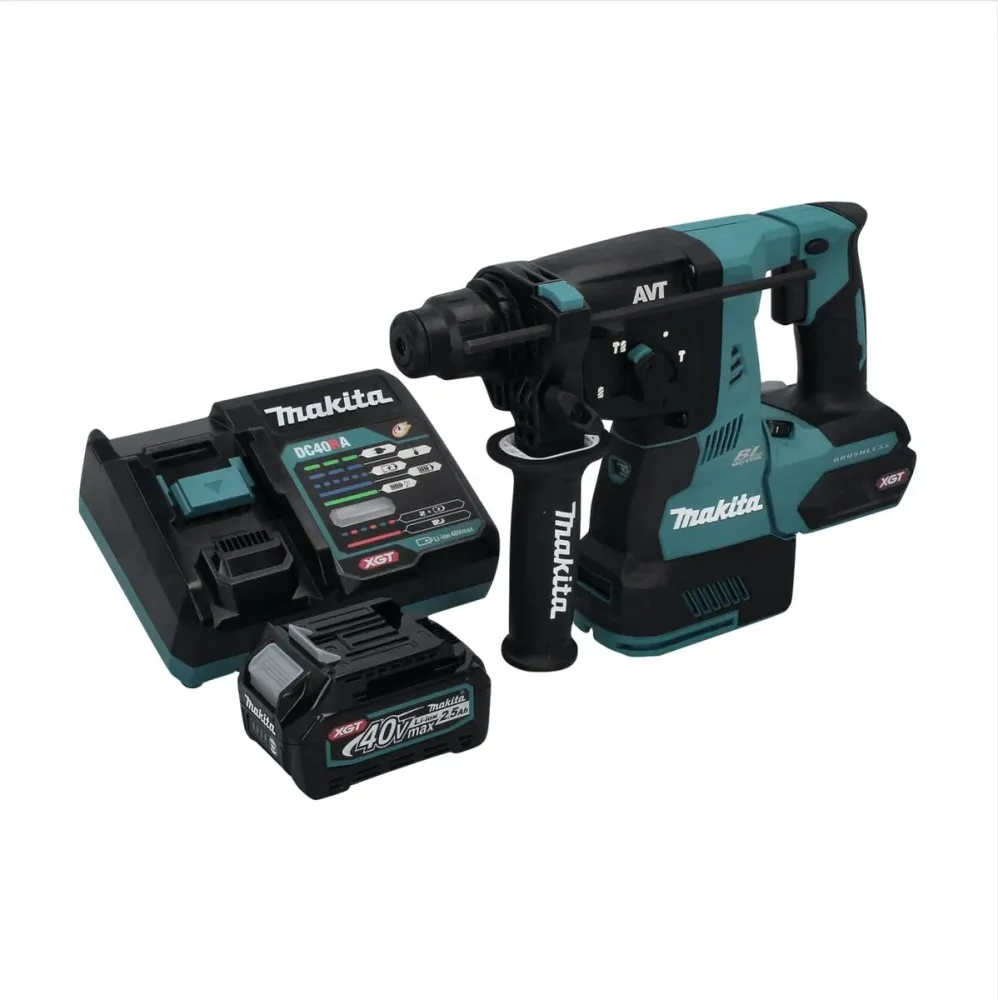 Martillo combinado baterí Makita HR 003 GD1 40 V máx. 2,8 J SDS plus sin escobillas + 1x baterí 2,5 Ah + cargador