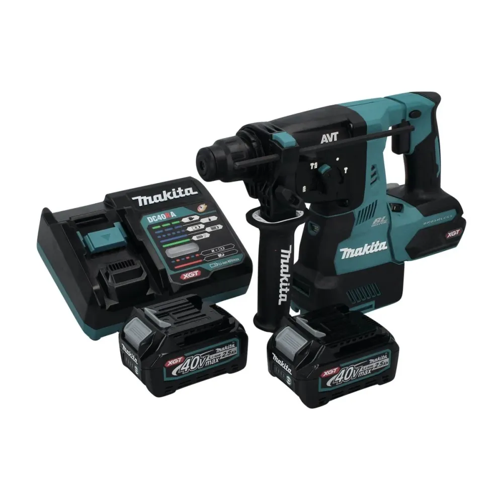Martillo combinado baterí Makita HR 003 GD2 40 V máx. 2,8 J SDS plus sin escobillas + 2 baterías 2,5 Ah + cargador