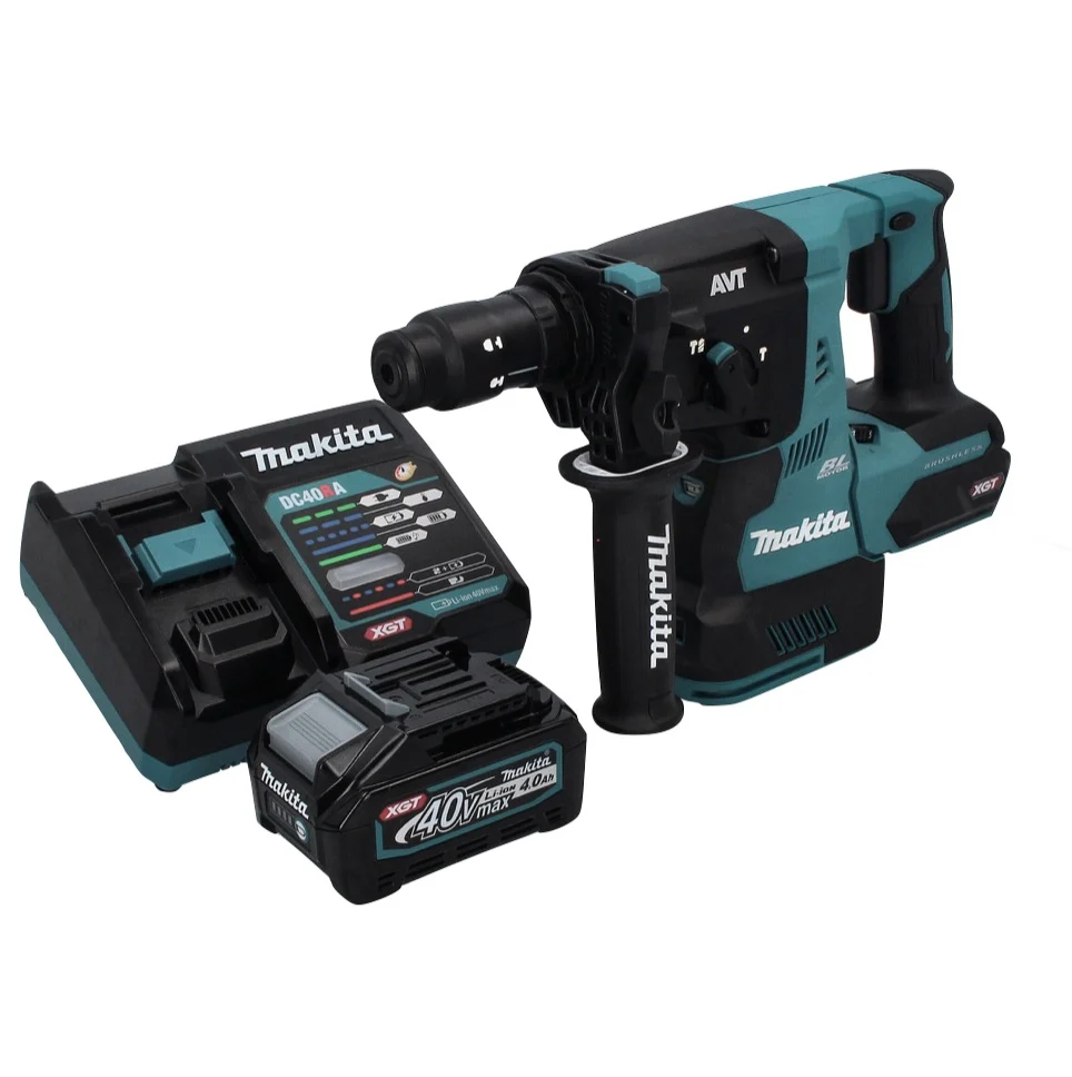 Martillo combinado baterí Makita HR 004 GM1 40 V máx. 2,8 J SDS plus XGT Brushless + 1x baterí 4,0 Ah + cargador