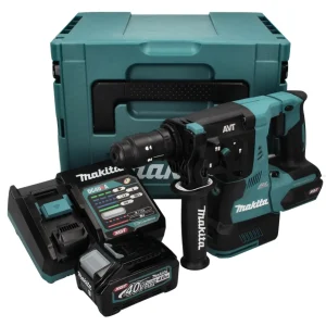 Martillo combinado baterí Makita HR 004 GM101 40 V máx. 2,8 J SDS plus XGT Brushless + 1x baterí 4,0 Ah + cargador + Makpac