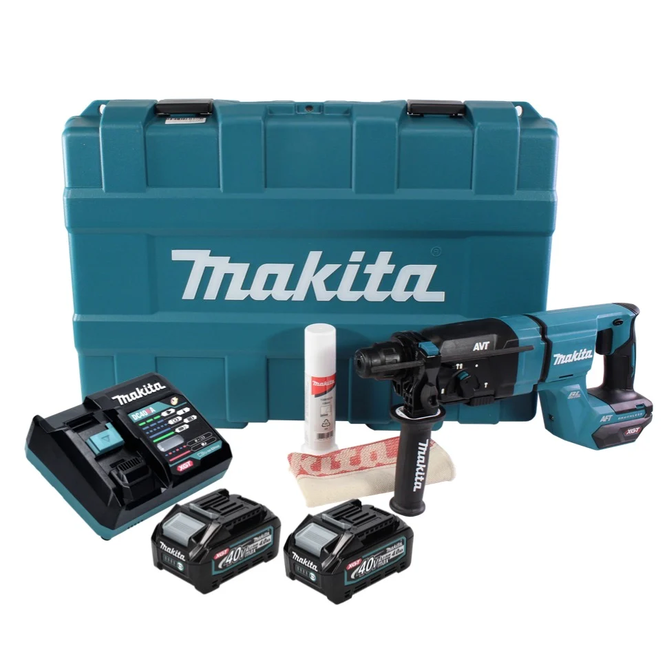Martillo combinado baterí Makita HR 007 GM201 40 V máx. 3,0 J SDS plus XGT + 2x baterí 4,0 Ah + cargador + estuche